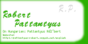 robert pattantyus business card